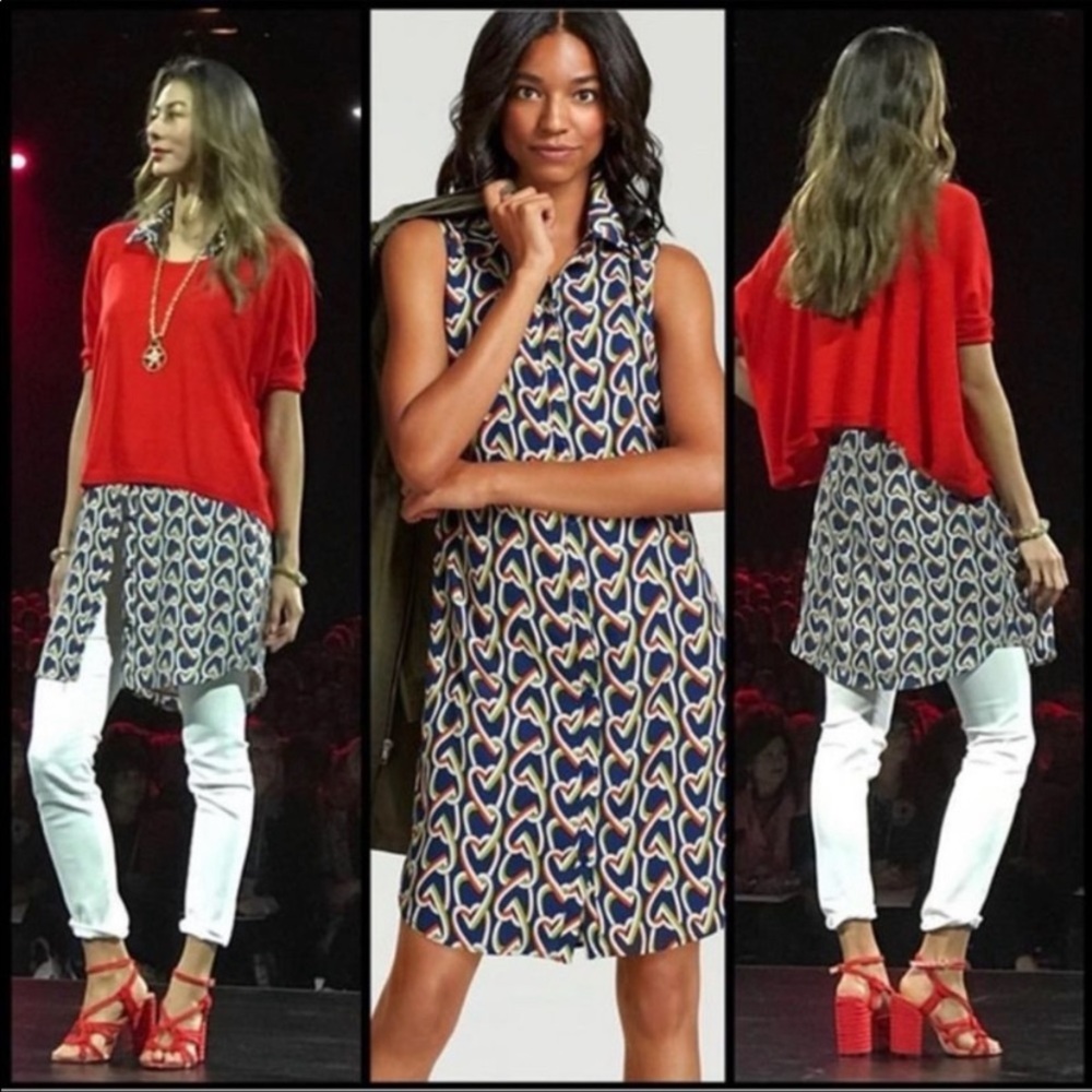 Can I Sleeveless Button Up Dress Tunic